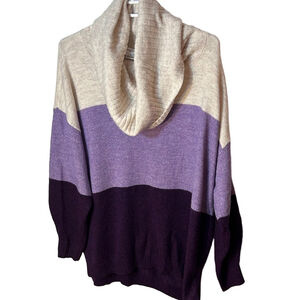 Pennington’s in every story cowl neck colour block cozy sweater size 1X